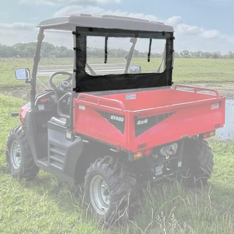 Chikia Hisun 400 UT400 Rear Windshield Back Window with Zipper Open Compatible with Hisun UTV 400 Coleman UT400 Massimo MSU400 - Image 1
